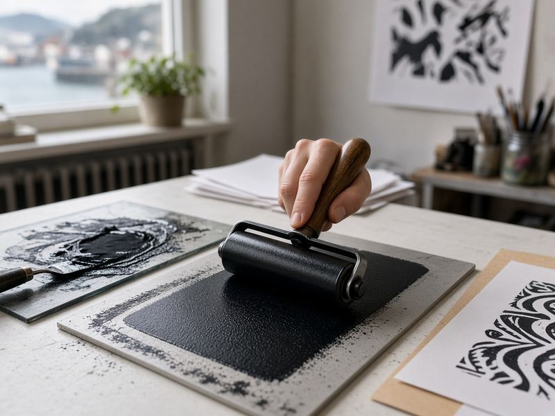 Ink & roll at Quietport Print Studio